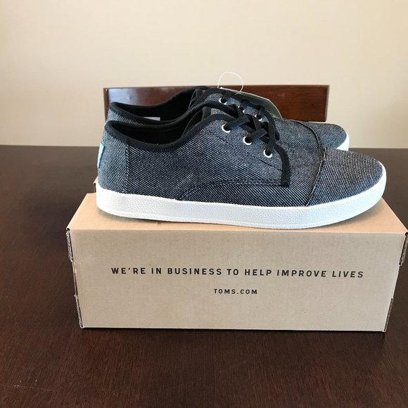 Toms Shoes - NEW TOMS Paseo Black Twill Chambray Shoe